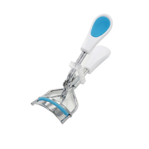 Colorful plastic handle eyelash curler with silver metal part