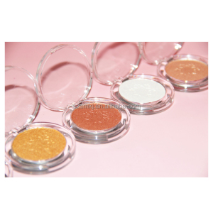 Cosmetic Bronze 5 Colors Private label glitter powder Single Palette Vegan makeup pressed highlighter