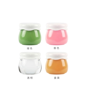 Cosmetic round shape acrylic jar 10g container elegant empty eye cream jars with white lid