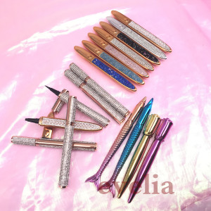 Custom logoFree sample  eyeliner  pens glitter Diamond magic color liquid adhesive eyeliner