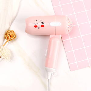 Cute cartoon mini hair dryer student dormitory hair dryer foldable home portable cold and hot air hair dryer