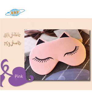 Cute cat custom eyelash print cotton sleep eye mask