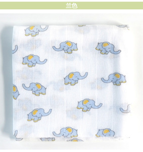 cute elephant muslin cloth 70cm *70cm baby diaper /nappy manufactort factory in china