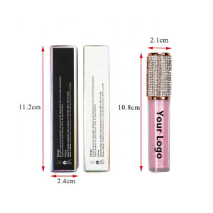 Diamond Non-stick waterproof crueltyfree matte  wholesale private label glitter lip gloss