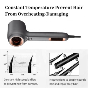 Fan Hairdryer Small And Cordless Blow & Vaneless Bladeless Hair Dryer