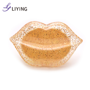 Free sample custom logo plastic glitter lip shape detangliing  hair extension brush hair brushes