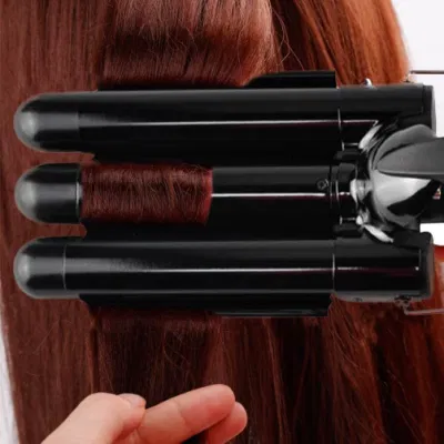 Full Black 3 Barrels Wave Curlers Styling Tools