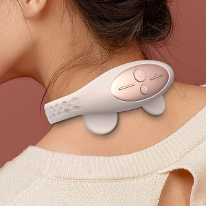 High quality mini silicone kneading cervical EMS heating neck massager with remote control