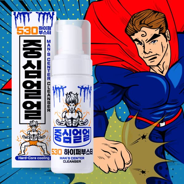 Joongsim ulul 530 Hyper Cool Kick Booster Shower Mens Cleanser