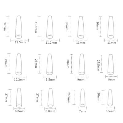 Long Coffin-Shaped Artificial False Nail Tips Multi-Pattern Pressing Nails Wholesale Art Nail