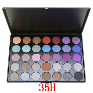 Manufacturer high pigment private label 35 color eyeshadow palette