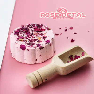 OEM Custom Cleaning and Soothing Rose Petal Bath Salt Balls