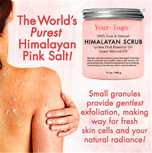 Oem/ODM custom private label himalayan salt  body facial scrub
