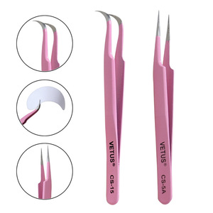 Pink Eyelash Extension Tweezers eyebrow tweezers