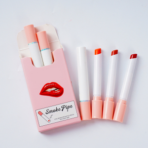 Private Label Creative Cigarette Lipstick Set 4 Colors Long Lasting Lipmatte Lip Stick Tube Red Lipstick