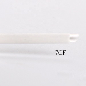 Professional 3D White  7, 9, 11, 12, 14 Pin Flexible Angled Tattoo Microblading Needles  Suitable For All Microblading Pen