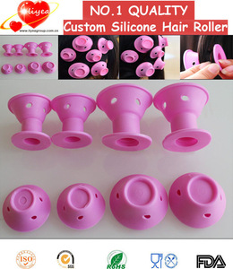 Silicone hair straightener holder Silicone no heat curlers Silicone hair rollers