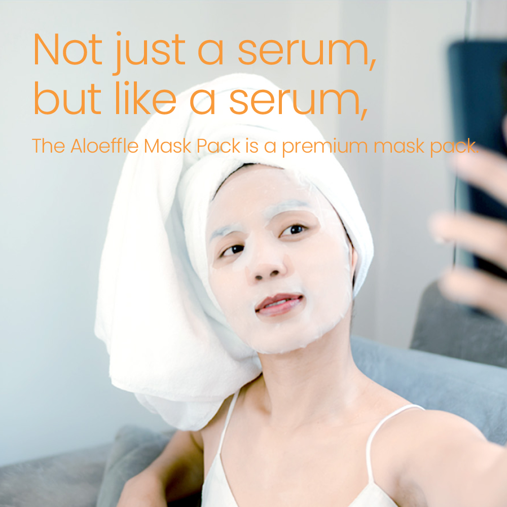 Skin Care (68% EWG 1G Cape Aloe Water) Aloeffle Finest Soothing Premium Mask pack