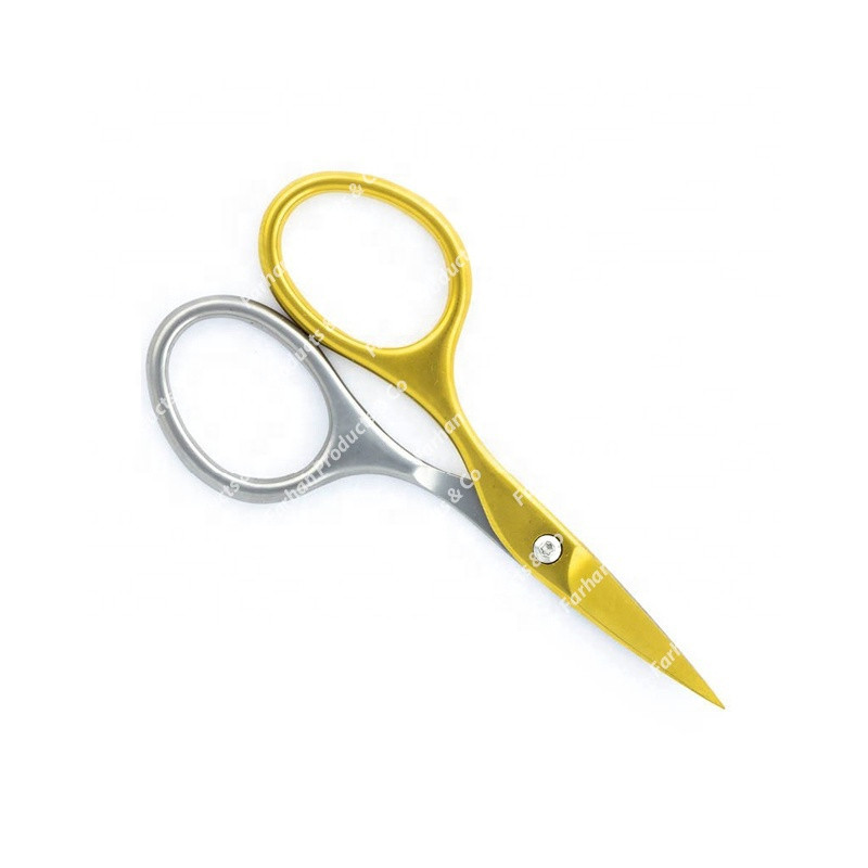 Stainless Steel European Style Rainbow Color Beautiful Crane Scissors eyebrow Beard Beauty Shear Fabric Cutting Scissors