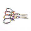 Stainless Steel European Style Rainbow Color Beautiful Crane Scissors eyebrow Beard Beauty Shear Fabric Cutting Scissors