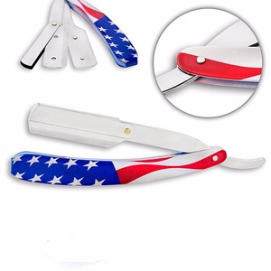 Straight Blades Barber Shaving Razor Folding Pocket Knife Fine Cutting Edge NEW