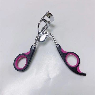 Wholesale Extra Wide Unique Flat False Beauty Tools Eco-Friendly Eyelash Curler with Soft Grip Plastic Handle