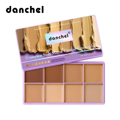 matte concealer palette, 8 color concealer, oil control primer, pore minimizer makeup, brightening concealer, sun protection base, long lasting concealer, multi shade concealer palette, wholesale makeup palette, facial concealer