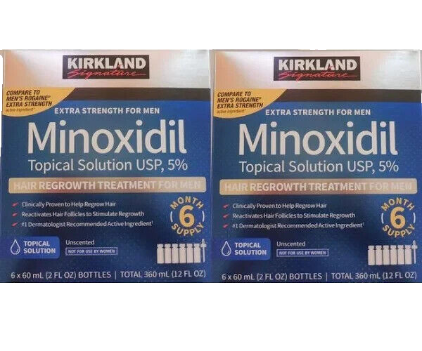 12 MONTHS KIRKLAND GENERIC MINOXIDIL 5% MENS HAIR LOSS REGROWTH TREATMENT