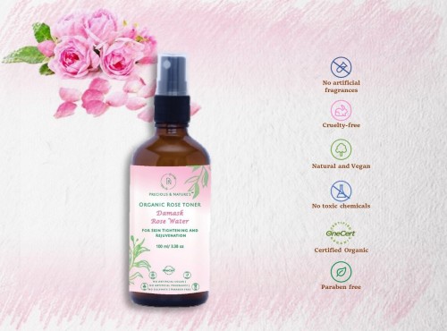 Certified Organic Damask Rose water