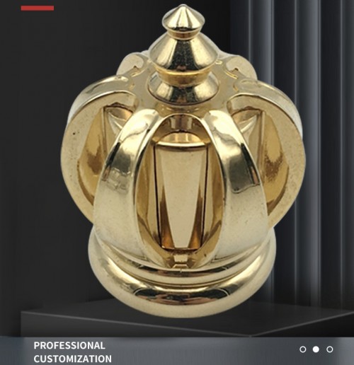 Luxury Unique Design Crown High-end Zinc Alloy Gold Color Electroplated Perfume Bottle Lid