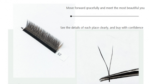 0.05 thickness black and brown y-shaped grafting eyelashes weaving planting eyelashes natural