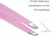 Stainless Steel Slant Tip Tweezers Professional Eyebrow & Eyelash Tweezers for Your Daily Beauty Routine ( Pink )