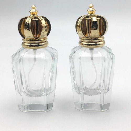 Luxury Unique Design Crown High-end Zinc Alloy Gold Color Electroplated Perfume Bottle Lid
