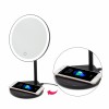 New Compact And Portable Lightweight  Wireless Charging Multi-functional LED Makeup Mirror Desktop Smartphone Charger