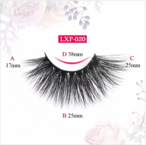 EXTRA LENGTH 25MM 3d MINK FUR LASHES-The longest lashes LXP-020