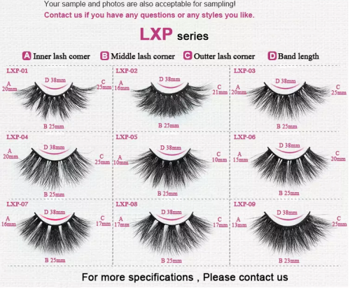 EXTRA LENGTH 25MM 3d MINK FUR LASHES-The longest lashes LXP-020