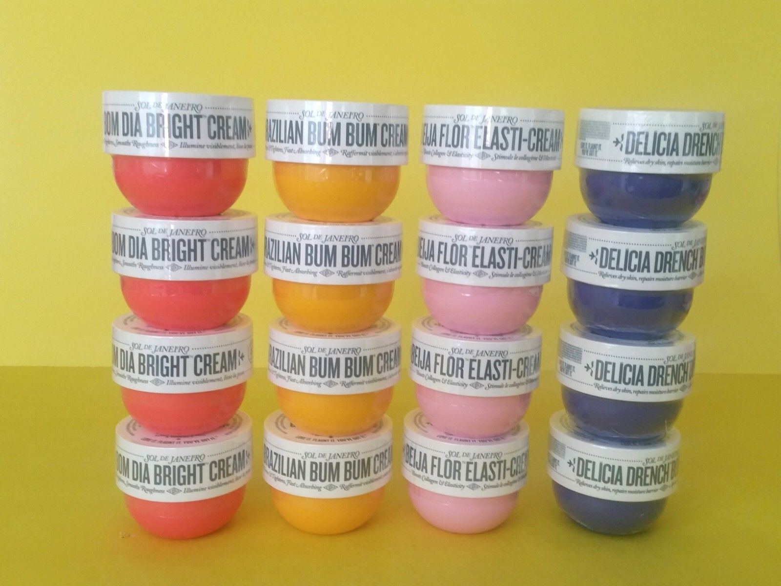 X16 (SEALED) Sol De Janeiro CREAM 2.5 OZ BRIGHT BUM ELASTI DELICA Lot Bundle