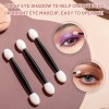 Eco-friendly Bamboo Makeup Brush Set with Cosmetic Sponge Puff Double-ended Sponge Eyeshadow Applicator Professional Beauty Tool Kit
