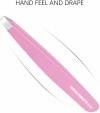 Stainless Steel Slant Tip Tweezers Professional Eyebrow & Eyelash Tweezers for Your Daily Beauty Routine ( Pink )