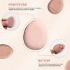 Eco-friendly Bamboo Makeup Brush Set with Cosmetic Sponge Puff Double-ended Sponge Eyeshadow Applicator Professional Beauty Tool Kit