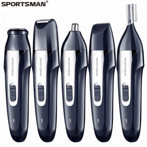 100% Washable SPORTSMAN New Design Nose Trimmer Washable USB Electric Trimmer 5in1
