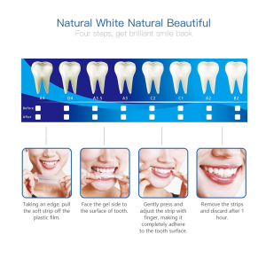 14 Packs 28pcs 5D Teeth Whitening Bleaching Strips Fast Result Teeth Whitening at Home Kit