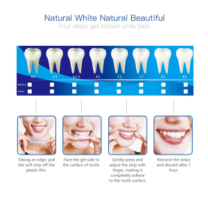 14 Packs 28pcs 5D Teeth Whitening Bleaching Strips Fast Result Teeth Whitening at Home Kit
