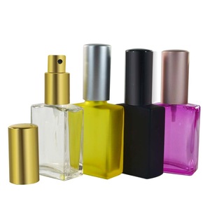 15ml 30ml 50ml 100ml rectangle square empty clear glass perfume bottle with pump sprayer