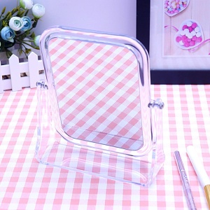 2 Sides Stand Table Cosmetic Mirror Acrylic Dresser Mirrors Tools Square Shape Makeup Mirror
