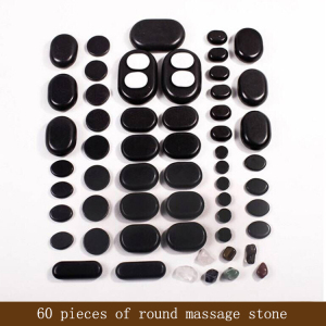 2019 Black Basalt Energy Hot Stone Sets New Product Best Selling SPA Natural Smooth Energy Massage Stone