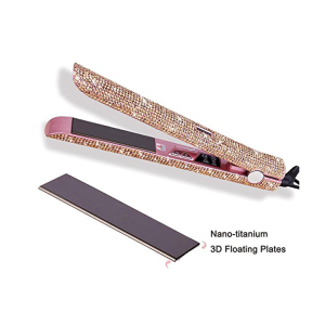 2019 Hot Diamond Hair Straightener Nano Titanium Plates Flat Iron