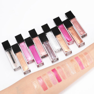 21 Colors China cosmetics vendors lipgloss lip stick private label clear waterproof glitter lip gloss