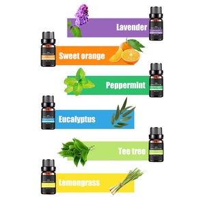 6 Premium Grade Fragrance 100% Pure Essential Oils  - Lavande ,lemongrass, Eucalptus and mint oil- 10m