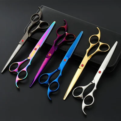 7inch Straight Handle Hair Cutting Scissors Barber Professional Hairdressing Scissor